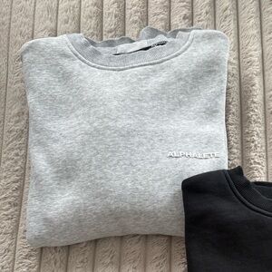 Alphalete Crewneck Sweater in Gray